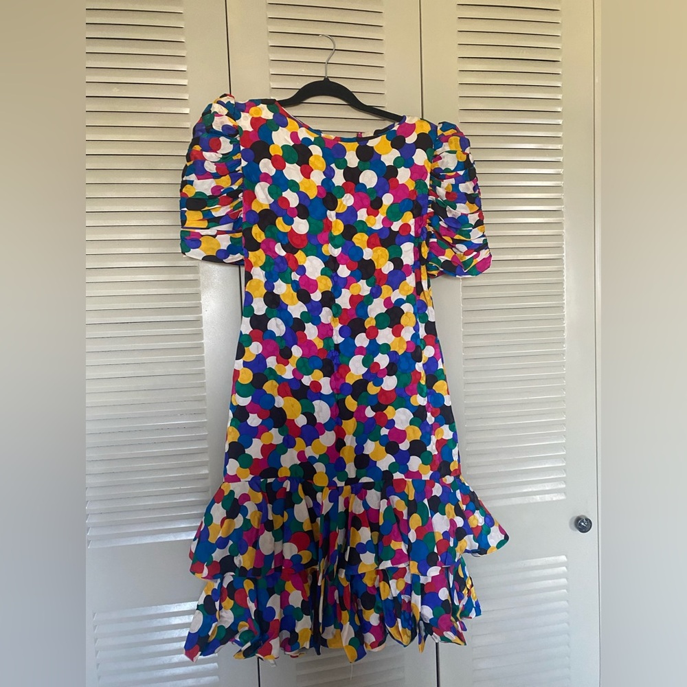 Raul Blanco 1980s 100% silk dress